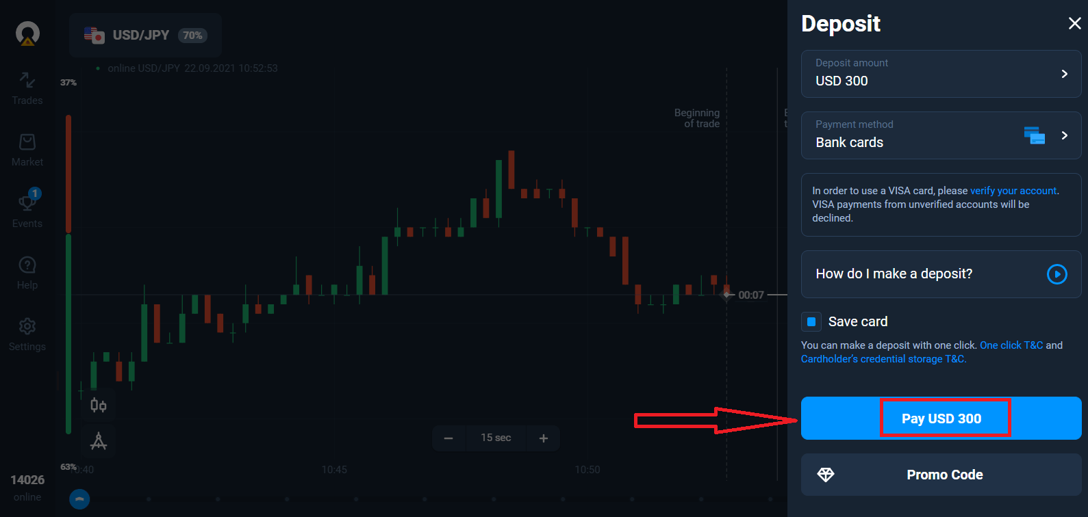 Ինչպես ավանդ դնել և առևտուր անել Olymptrade-ում