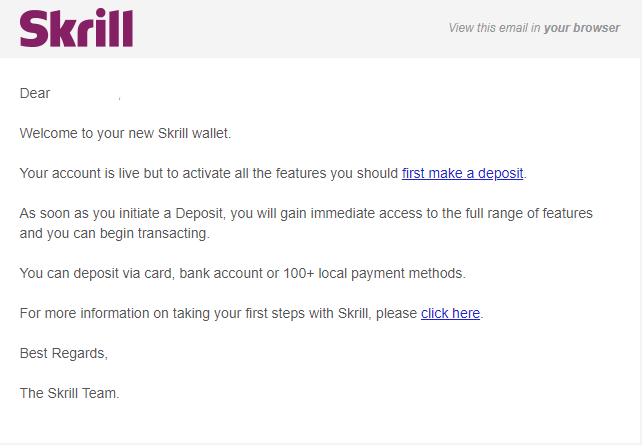 Како да депонирате и повлечете пари од Olymptrade со е-паричник Skrill