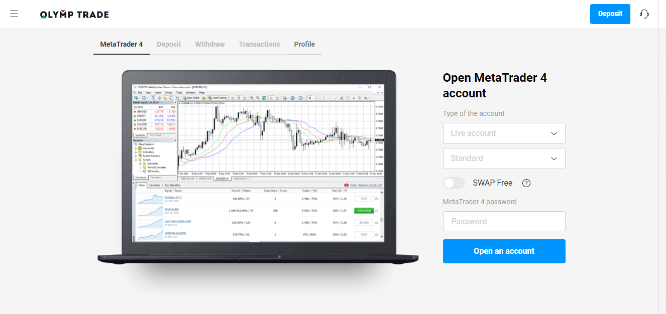 Як зареєструвати та налаштувати MetaTrader 4 (MT4) для Olymp Trade Як зареєструвати та налаштувати MetaTrader 4 (MT4) для Olymp Trade